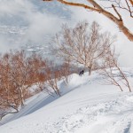 Day 3: Pete Coombs Snowboarding a ridge line in Akukura Onsen