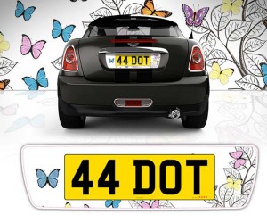 4 dot customisable number plates